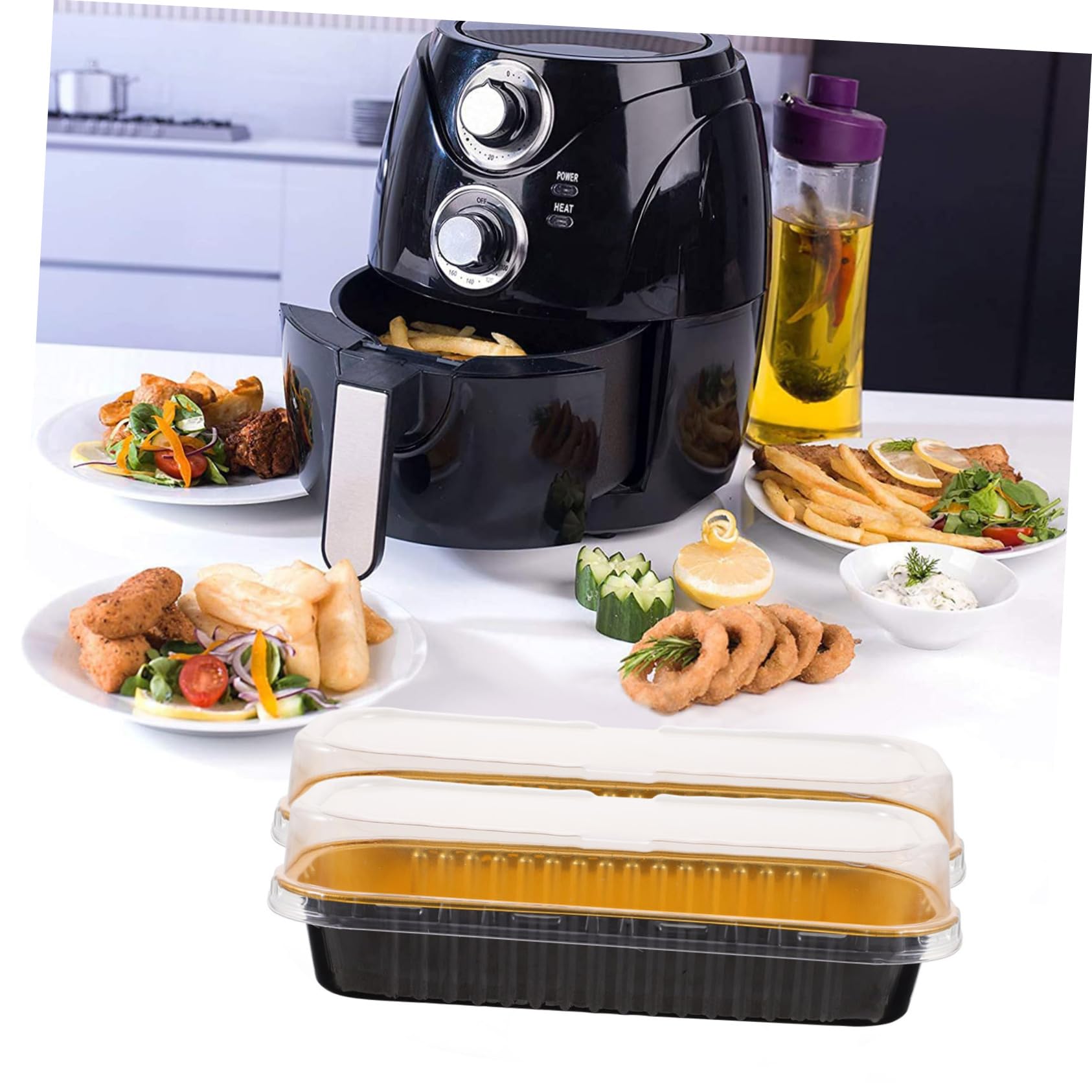 Sosoport 20Pcs Aluminum Foil Loaf Pans with Lids Disposable Mini Cake Baking Boxes for Parties Bbqs and Food Storage Capacity for Indoor Outdoor Use