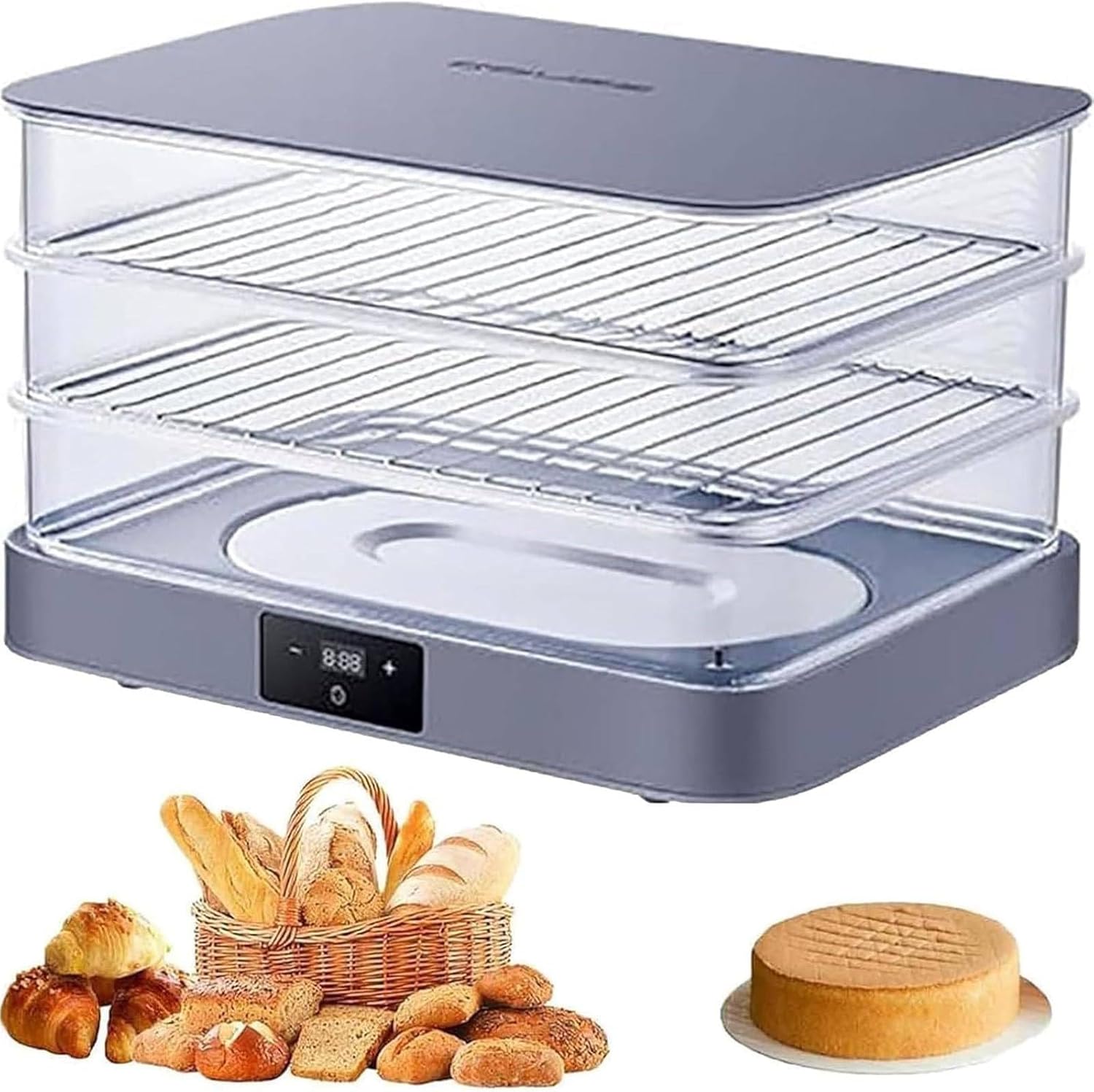 Bread Proofing Box with Adjustable Temperature, Timing and Humidity Control, Dough Proofer Machine, 40L Desktop Smart Bread Fermentation Machine
