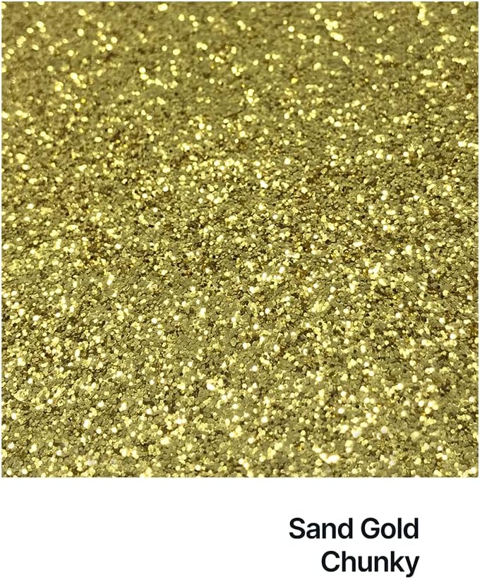 Hemway Ultra Sparkle Glitter Sand Gold 100g Chunky - Image 3