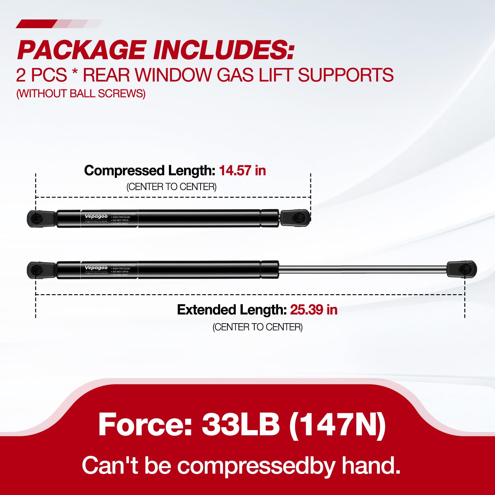Automotive Replacement Struts Jeep Wrangler Rear Window Support Struts ...