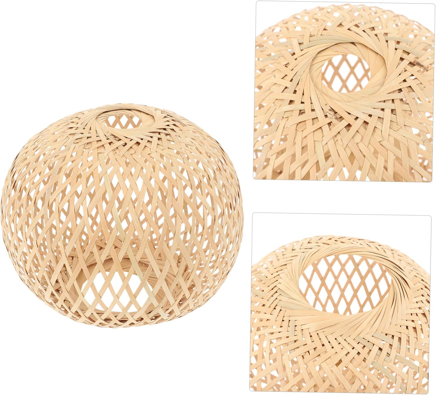 DOITOOL 2pcs Woven Lampshade Decorative Light Cover for Room Handmade Weaving Pendant Shade Versatile Home Decor Accessory Style