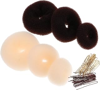 VINTORKY 1 Set Nylon Haar Donut Bun Maker Set Voor Ladies Veelzijdige Stylingtool Voor Opsteekkapsels Inclusief U-vormige ...