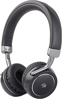 ZEBRONICS DUKE 2 Wireless Headphone, Supports Bluetooth, Dual Pairing, Deep Bass, up to 60h Battery Backup, AUX, Environmental Noise Cancellation, Gaming Mode, Now with Type C Charging (Black)