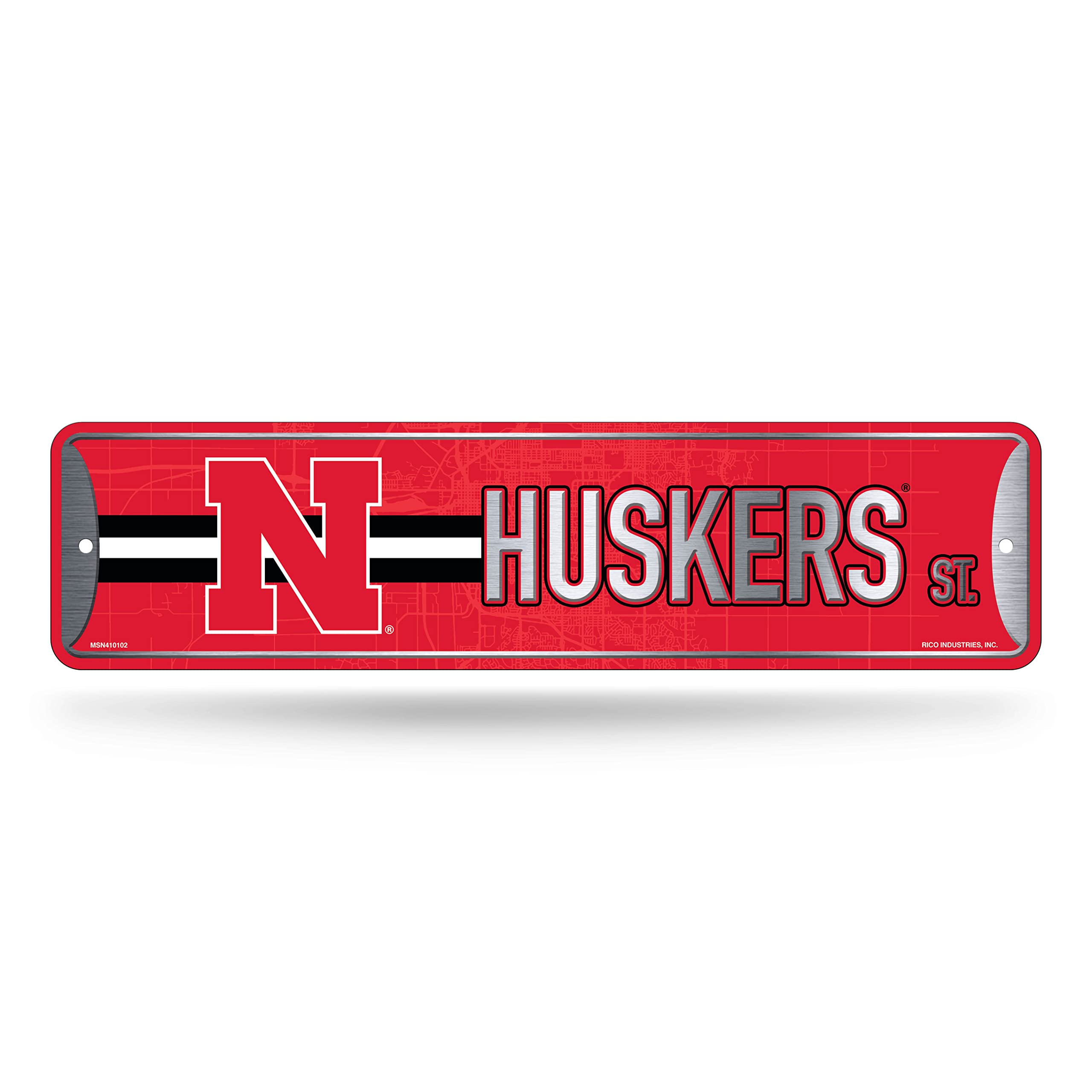 Rico Industries Ncaa Texas Longhorns Home DéCor - Cartello Stradale In Metallo (10,2 X 38,1 Cm), Ideale Per Casa, Ufficio, Camera Da Letto E Grotta Degli Uomini-image