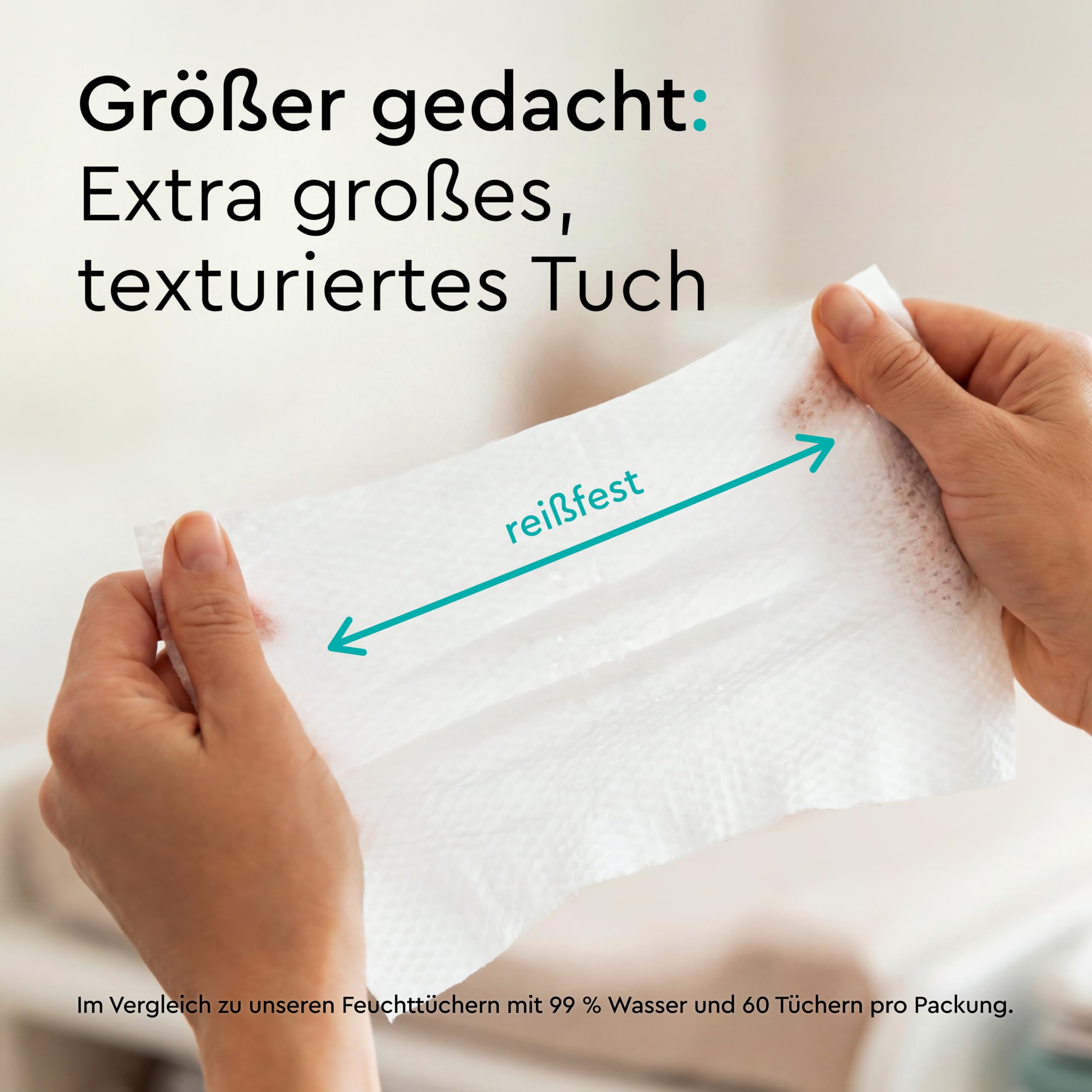 LILLYDOO Baby Feuchttücher mit 99% Wasser,extra großes Tuch, 576 Stück (8 x72), 100% plastikfrei, ohne Parfüme & mild wie Watte & Wasser,sanft reinigend für empfindliche Haut,Dermatologisch getestet