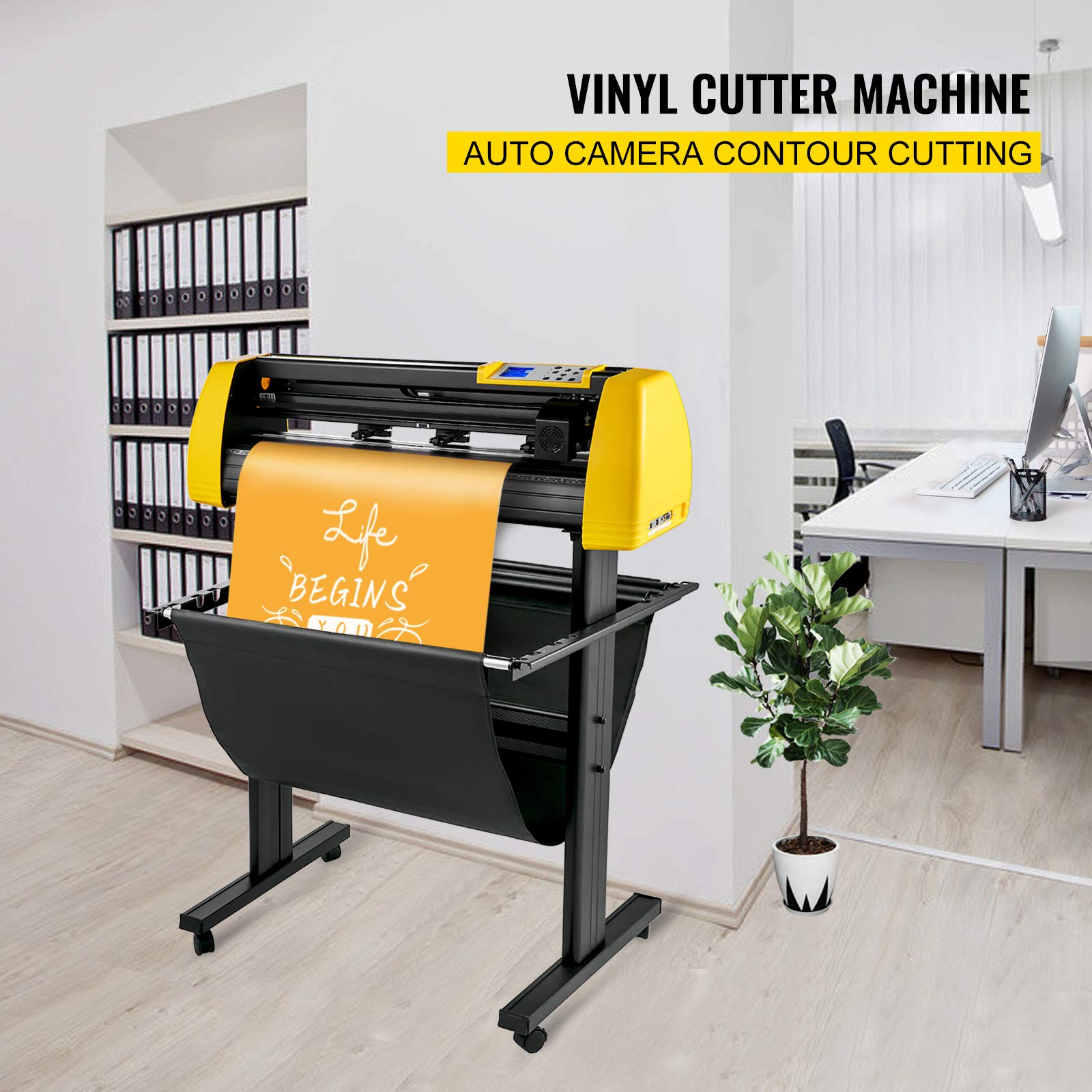 Buy VEVOR Vinyl Cutter Machine, 870mm Cutting Plotter, Automatic Camera