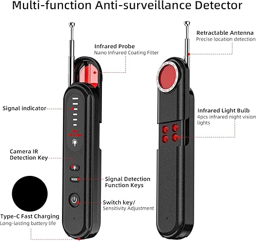 Miniatura 5 de Detector de cámara oculta - Detector de cámara 2025, detector GPS de dispositivo oculto, detector de insectos, detector de cámara para hoteles,
