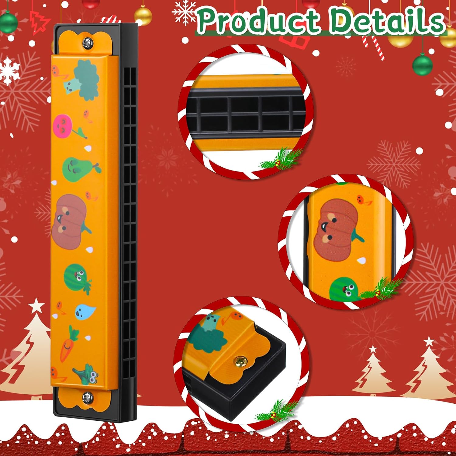 36 Pcs Kids Harmonicas Bulk Cartoon Harmonica with Double Row of 16 Holes Musical Instrument Toy for Birthday Party Favors Return Gifts Kids Goodie Bags Suffer (Classic Style)