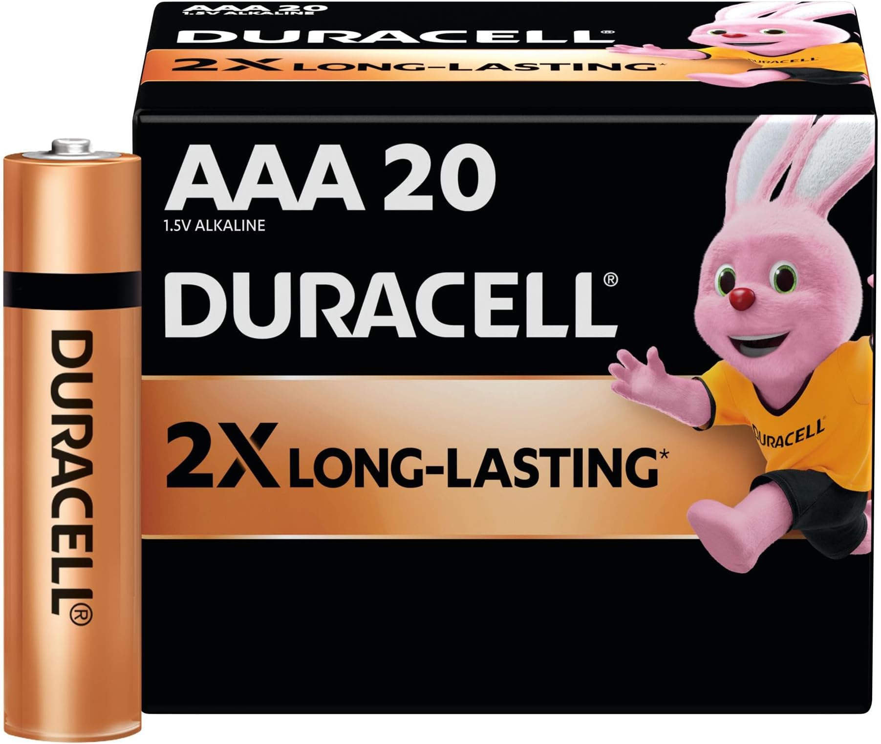 Duracell Alkaline AAA Batteries, Pack of 20