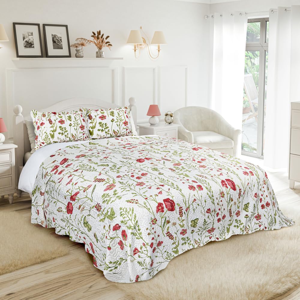Emma Barclay Bedspread Set Patchwork Quilted Poppy Multi Double
