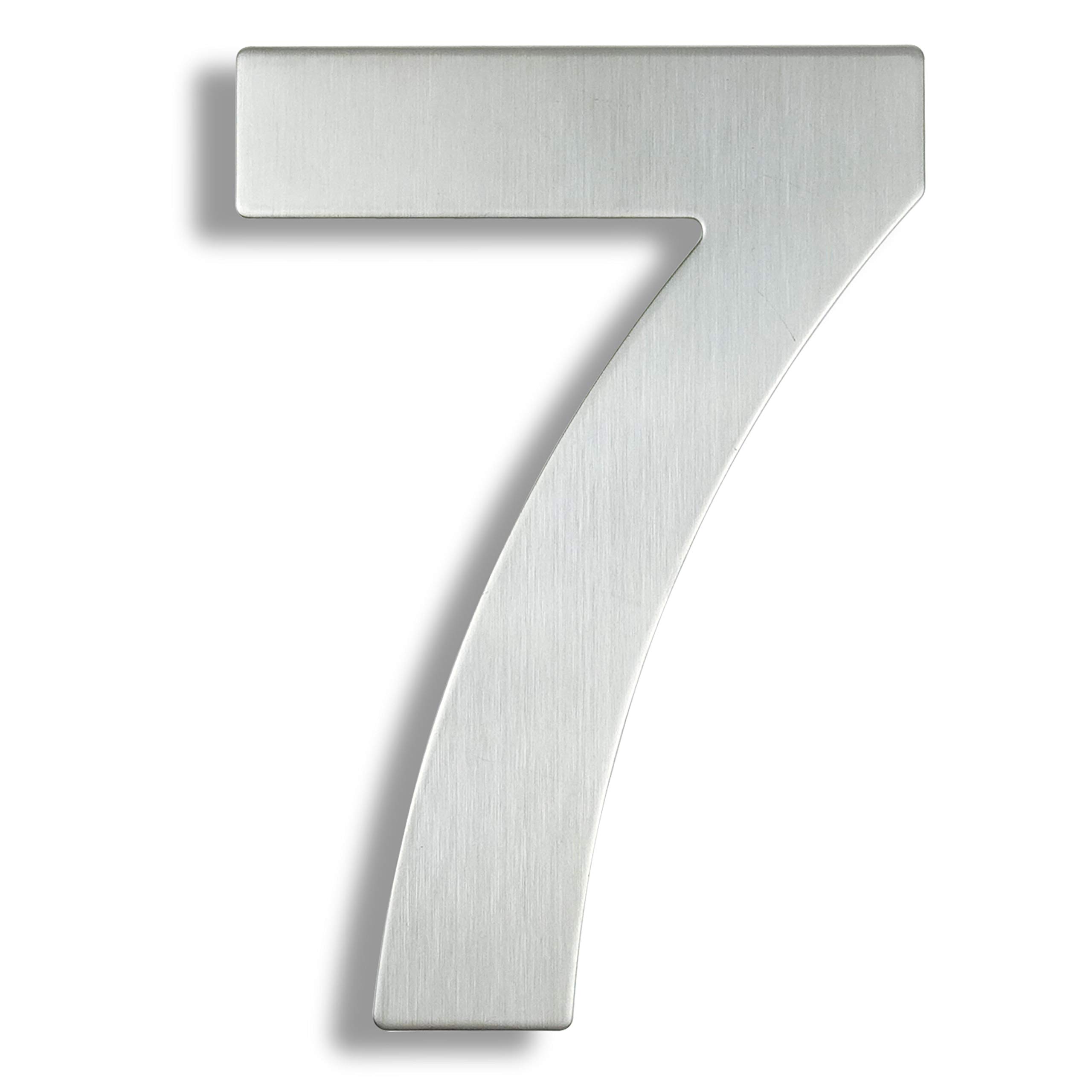 Números de Casa Flotantes, Letrero con número de casa de 15 cm, n.º 0-9, for Exteriores, Plateado, de 6 Pulgadas, for Puerta de Entrada Grande(7)