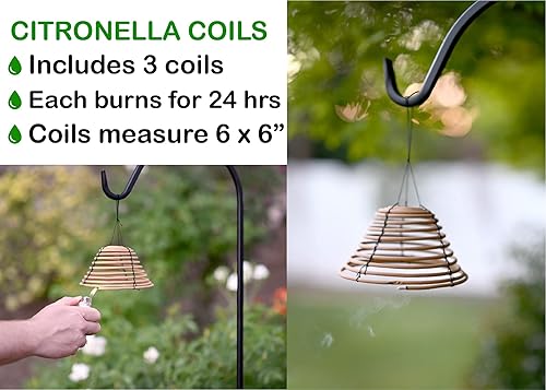 Miniatura 2 de Rool Bobinas de citronela al aire libre, velas de citronela colgantes al aire libre para patio, patio trasero y campamento, barra de incienso de