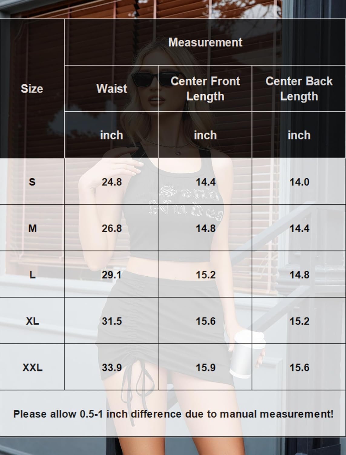 Avidlove Mini Skirts for Women Bodycon Casual Mini Skirts Adjust Drawstring Sexy Ruched Short Skirt Micro Club Skirt - Image 6