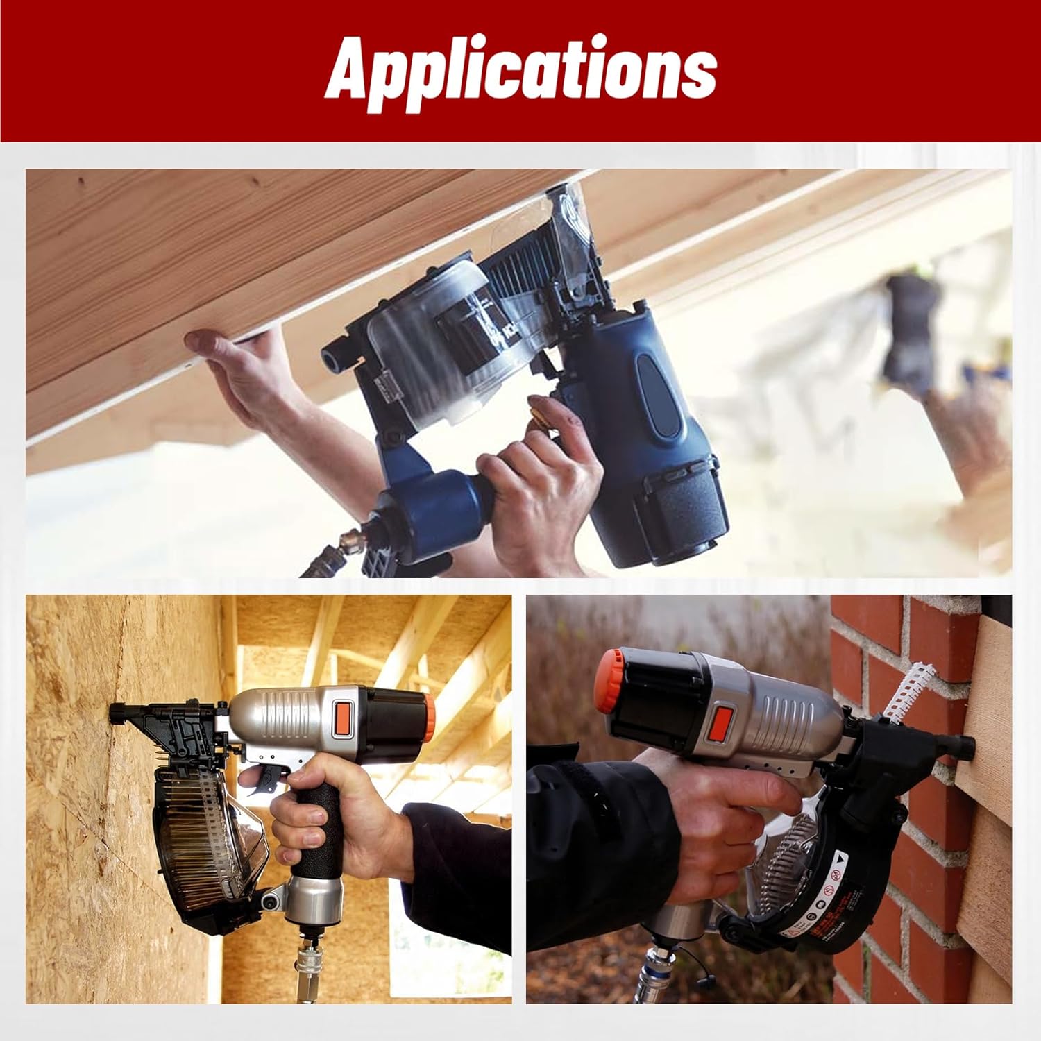 findmall 3600 Count 1-1/4-Inch x .090-Inch Ring Shank 304 Stainless Steel Siding Nails 15-Degree Collated Wire Coil