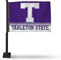 Vista 57 de Rico Industries Bandera de coche de doble cara de la NCAA, gran accesorio para automóvil