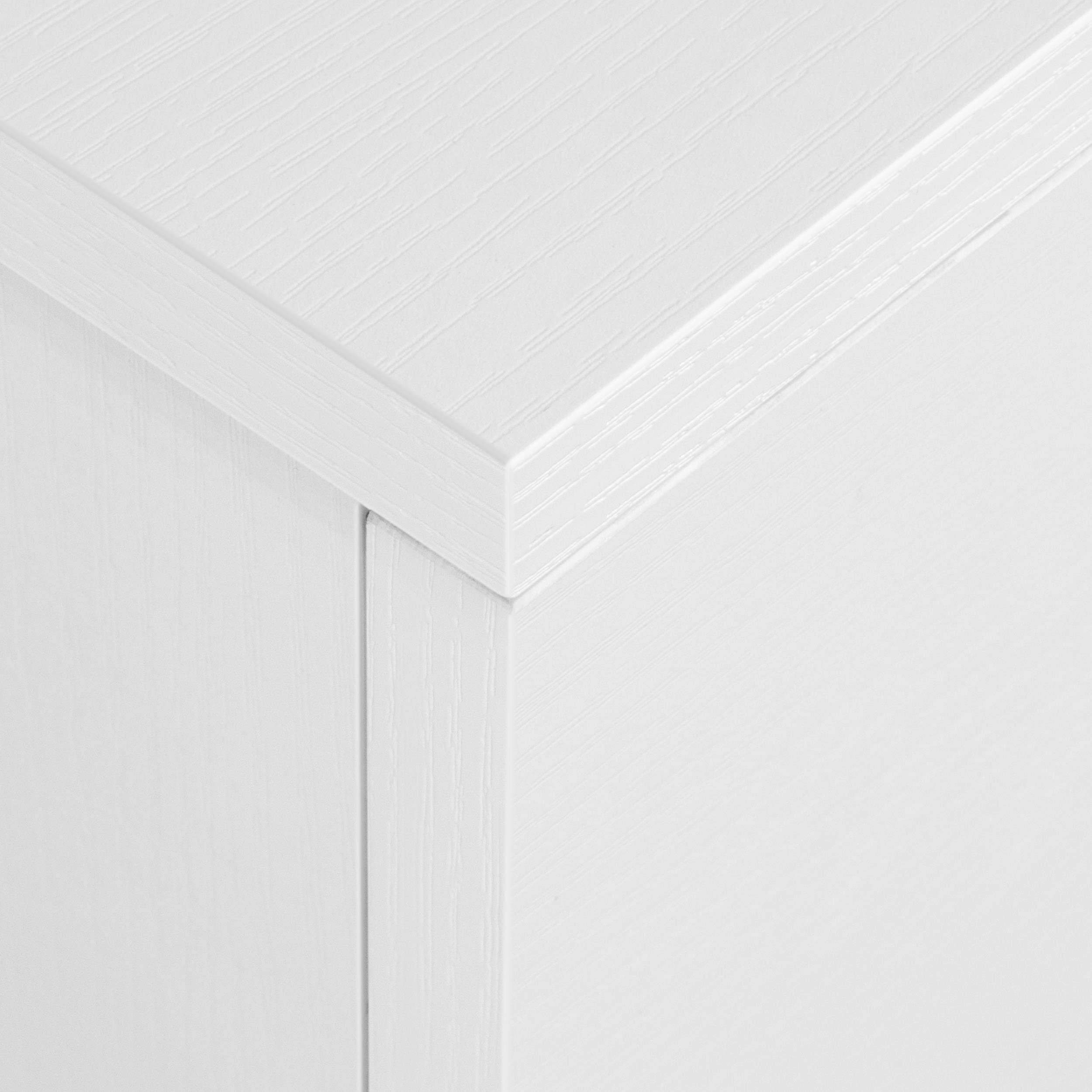 Comodino Bianco Con 3 Cassetti - In MDF, 60x40x35 Cm - Per Camera Da Letto, Soggiorno - Foto 3