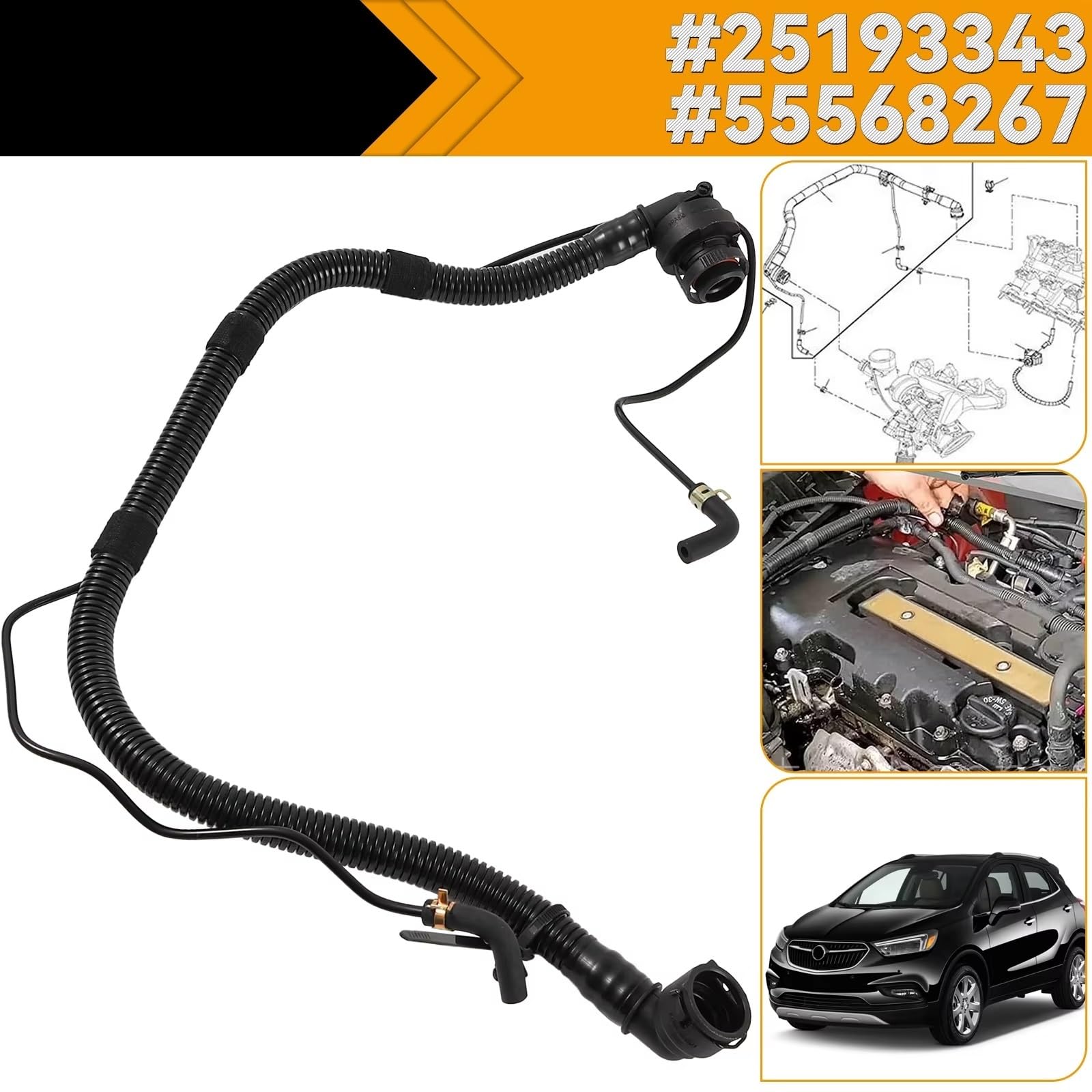 Manguera de Control de emisiones, para Opel, para Astra Mk6 J Hatchback P10 2010 2011 2012 2013 2014 2015 Manguera de ventilación del cárter PCV Tubo 25193343 55568267