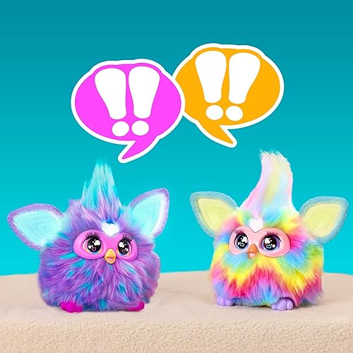 Miniatura 7 de Furby Tie Dye, 15 accesorios de moda, juguetes de peluche interactivos para niñas y niños de 6 años en adelante, animatronic activado por voz
