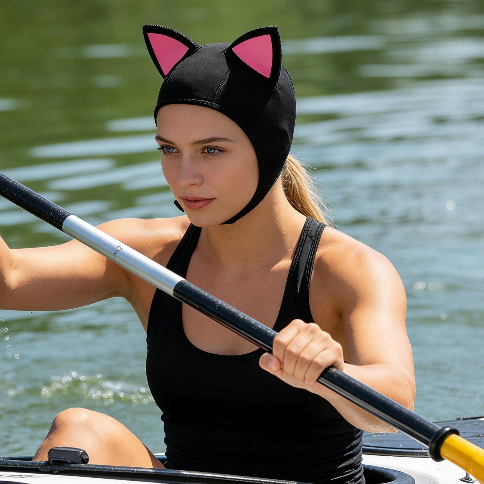 Genérico Capucha de Neopreno para Aguas Frías Gorro Protector para Agua | Capucha para Deportes Acuáticos para Snorkel, Natación, Surf, Piragüismo, Kayak, Mujeres Adolescentes