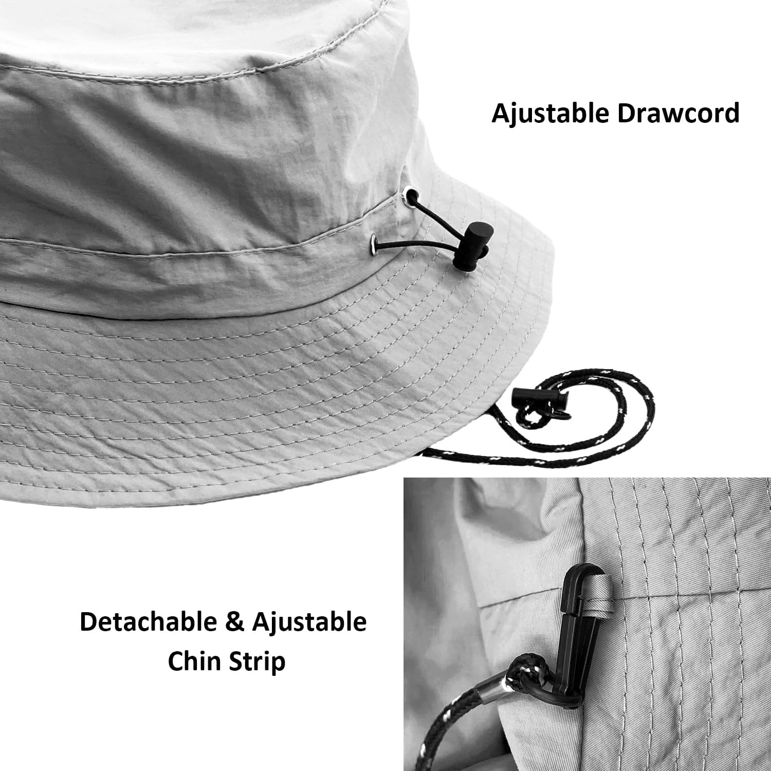 woogwin Waterproof Bucket Rain Hat with Chin Strap Quick Dry Packable Boonie Sun Hat Safari Hat UV Protection - Image 2