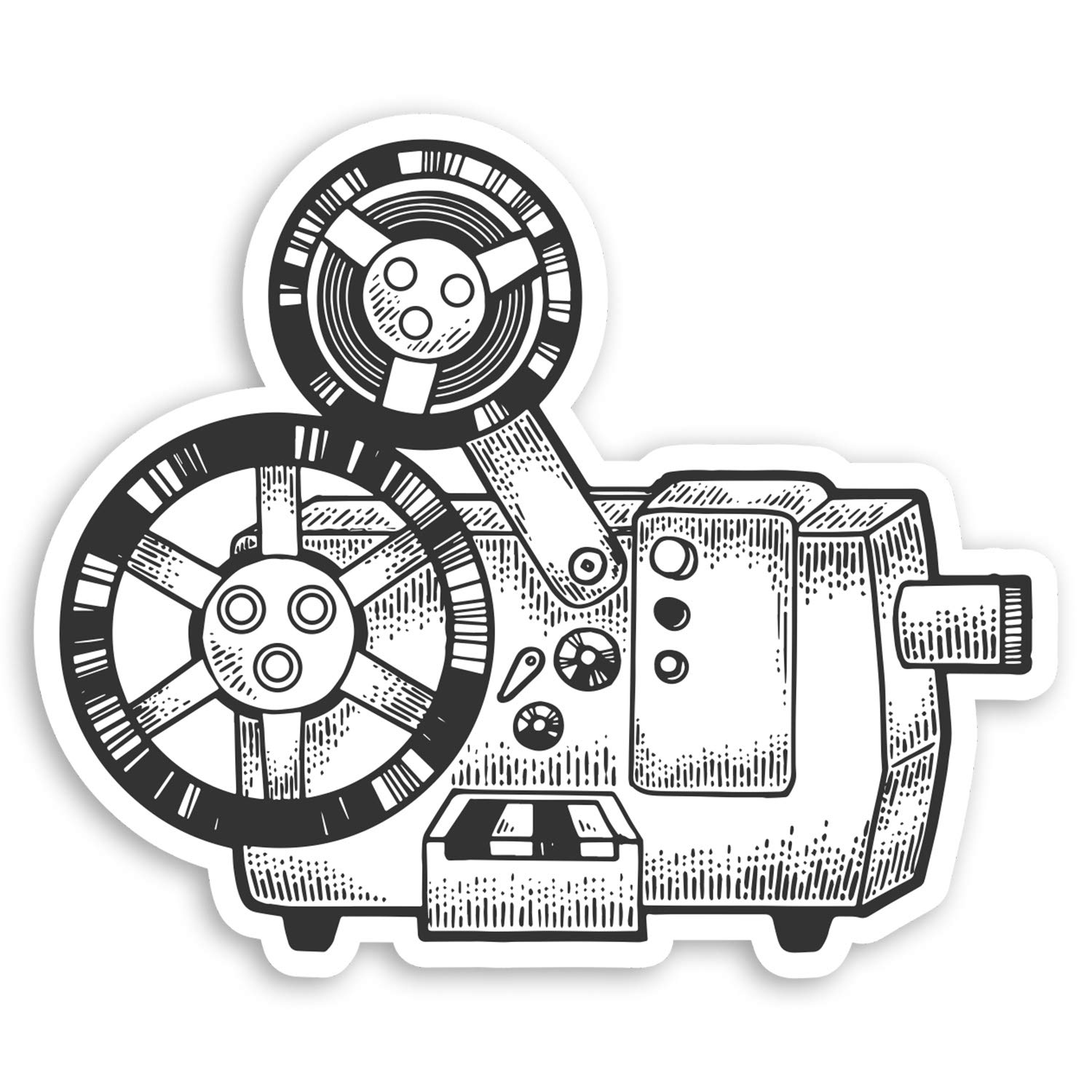 2 x 10cm Movie Projector Vinyl Stickers - Film Camera Art Laptop Sticker #34035 (10cm Wide)