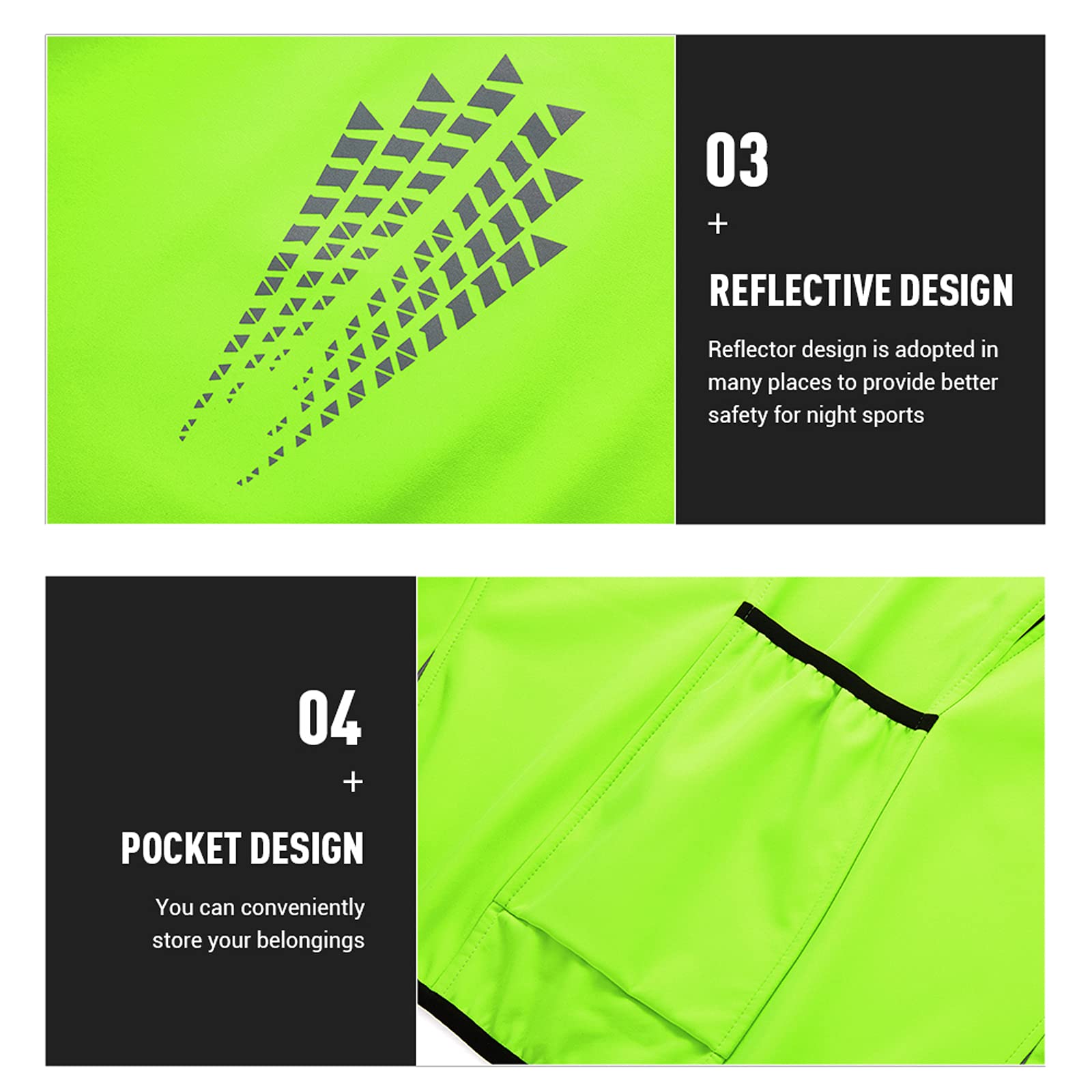 DZQUY Giacca da Equitazione Giacca da Moto Impermeabile Antivento Fleece Fleece Long Jersey Giacca da Ciclismo Adatto per Viaggiare in Bicicletta in Esecuzione,Verde,XXL