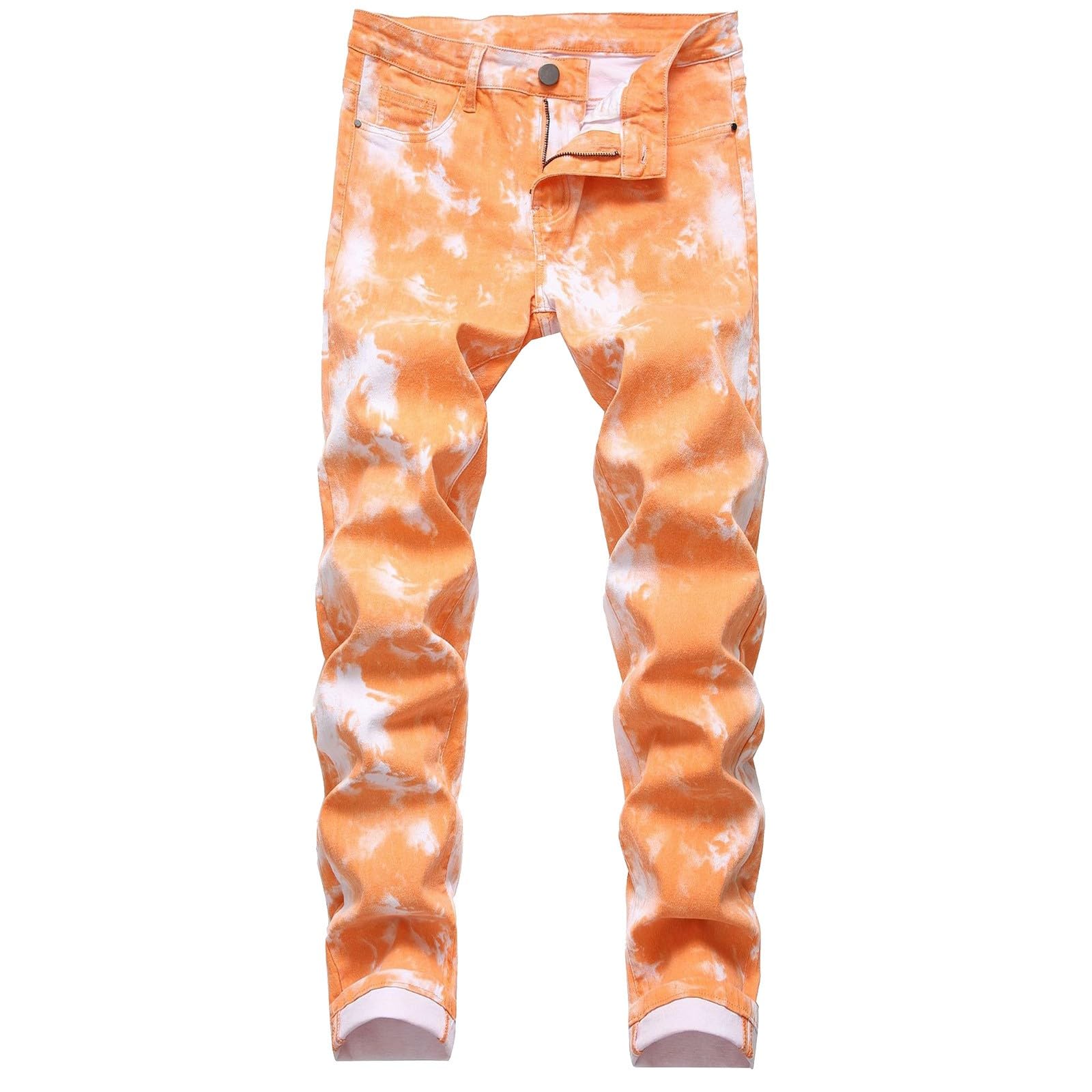 Jeans Da Uomo Strappati, Pantaloni Jeans Uomo Elasticizzati Pantaloni In Denim Stretch Pantaloni Casual Con Design a Spruzzo Di Inchiostro Jeans Da Lavoro Jeans Leggeri Casual Hip-Hop Per Uomo Ragazzo