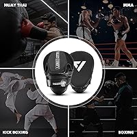 Vista 7 de Valleycomfy - Manoplas de boxeo para puñetazos, almohadillas de boxeo para guantes para hombres, ideal para entrenamiento de boxeo, kickboxing