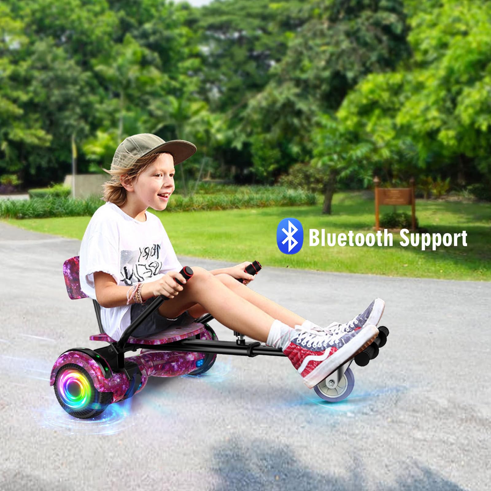 SISIGAD DESKOROLKA ELEKTRYCZNA+Gokart 6.5''Hoverboard LED PREZENT dla dziecka