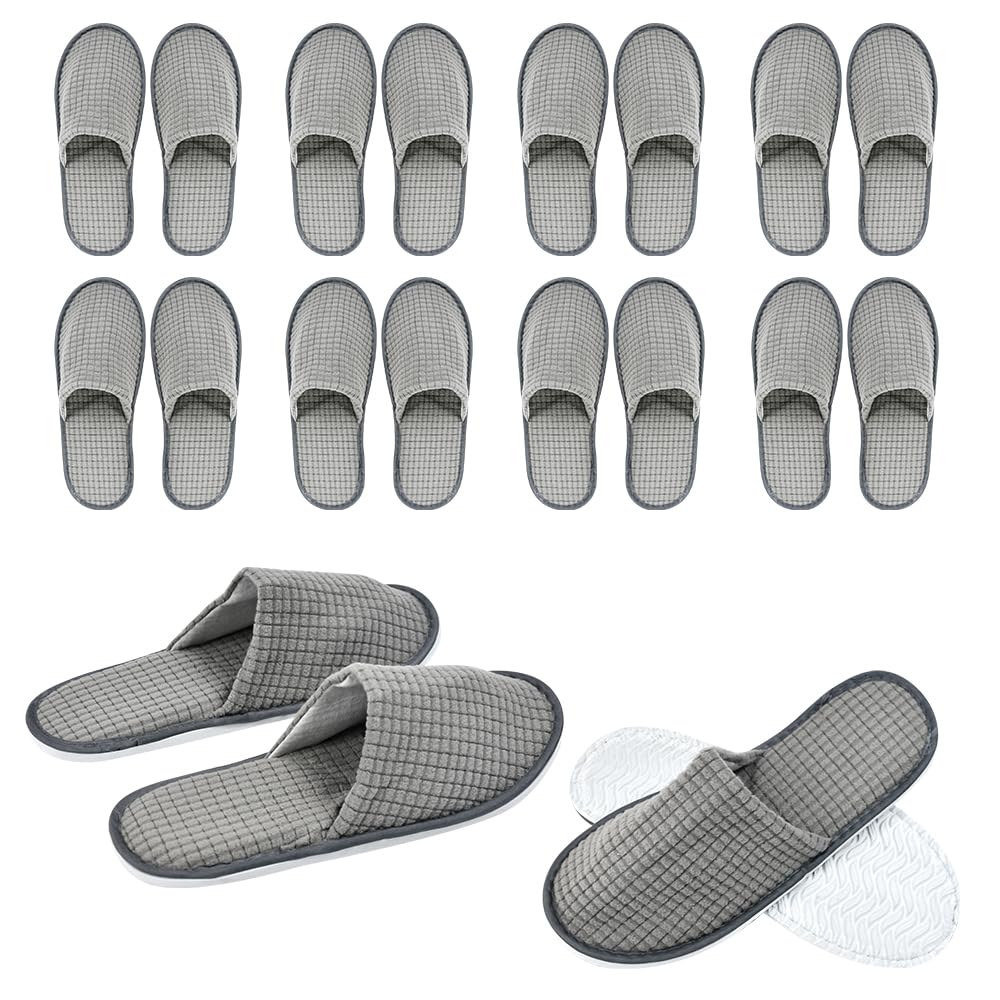 10 Paia Ciabatte per Ospiti Pantofole Ospiti Antiscivolo Ciabatte da Viaggio Pantofole da Spa con Punta Chiusa Pantofole Hotel in Pile Polare Taglia Unica Unisex per Hotel Spa Casa Bagno