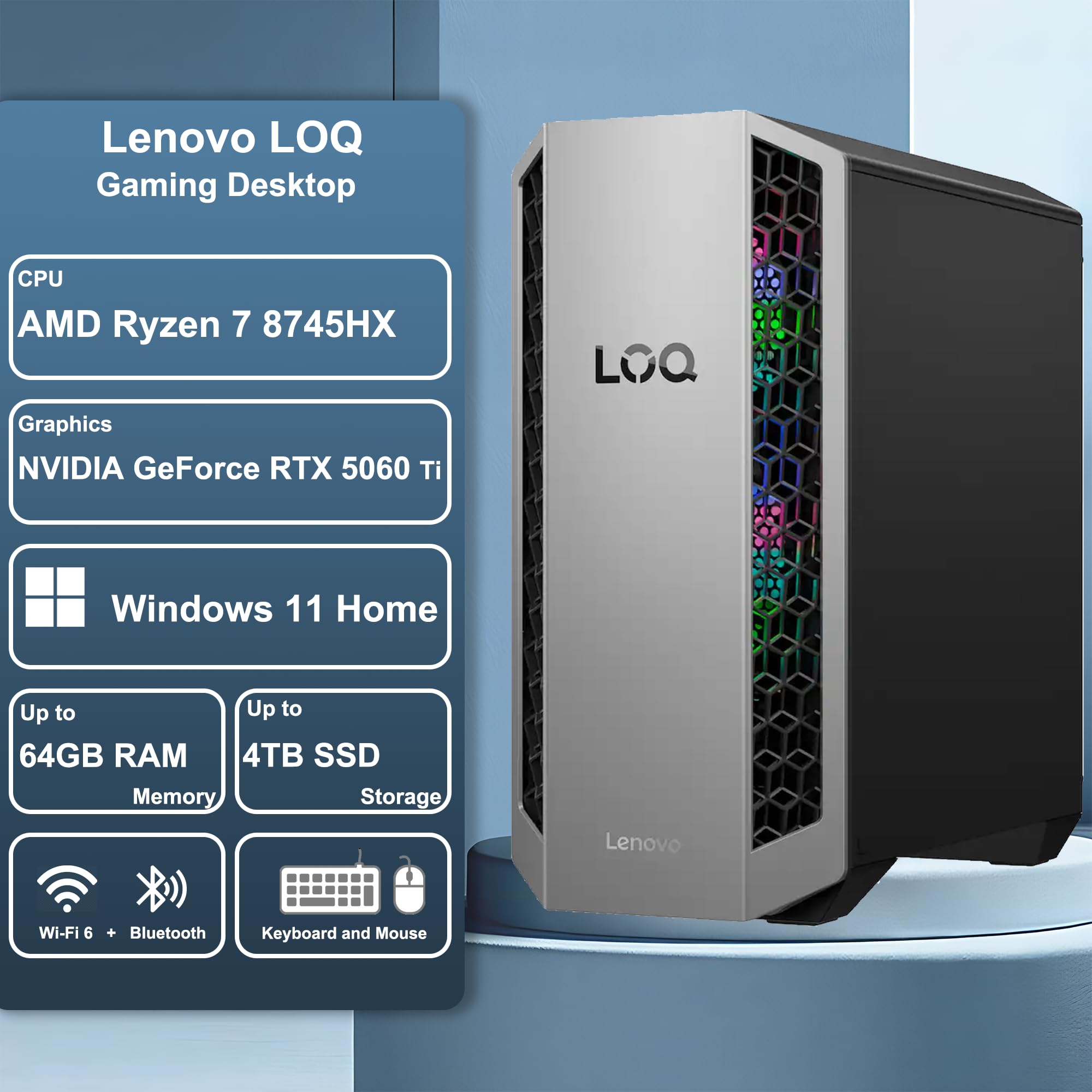 Amazon.com: Lenovo LOQ Gaming Tower Desktop AMD 8-core Ryzen 7