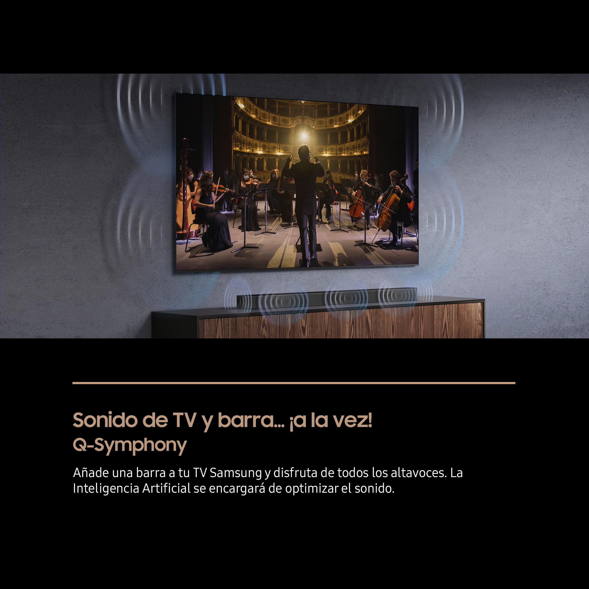 Samsung Barra de Sonido HW-Q600F/ZF - Dolby Atmos/DTS:X, Q-Symphony Gen II, 3.1.2 Canales, Sonido Inteligente y Modo Juego Pro
