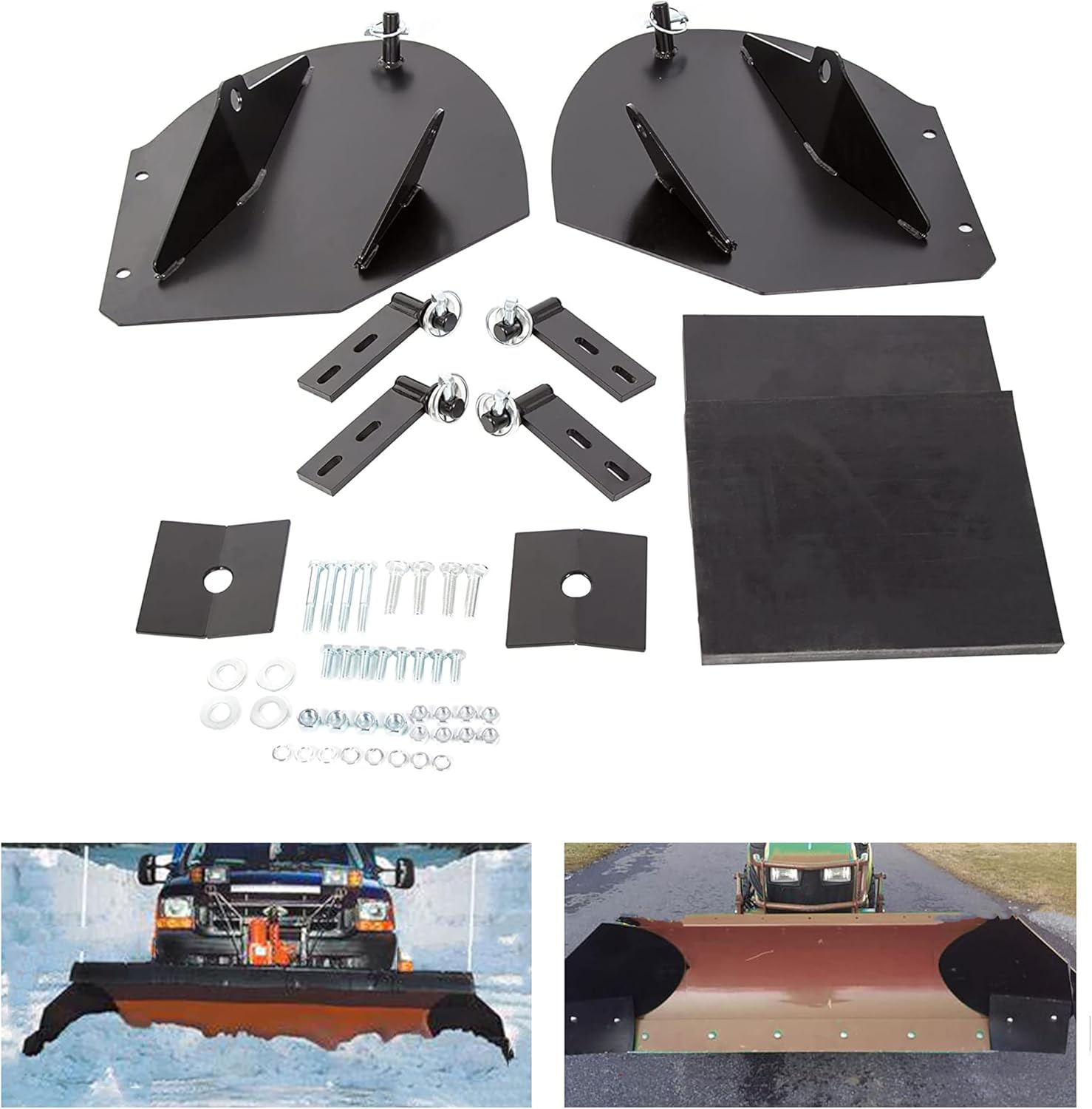 HECASA Universal Heavy Duty Snow Plow Pro-Wing Blade Extenders Extensions Replacement PW22 Compatible with Meyer Western Boss Snowplow Blade Extenders (Black)