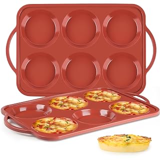 JOERSH Jumbo Silicone Muffin Top Pan with Metal Frame, 2 Pack, 4 Inch - Amazon product rated Grade A