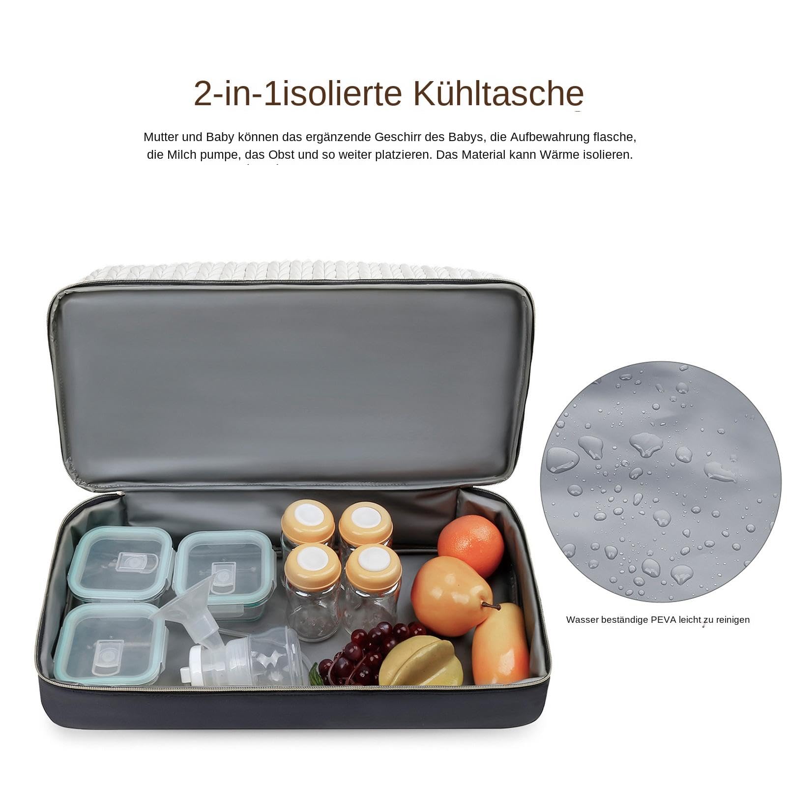 Borsa fasciatoio da donna, borsa fasciatoio – Borsa organizer per fasciatoio | Borsa impermeabile per fasciatoio grande con tasca isolata per viaggi