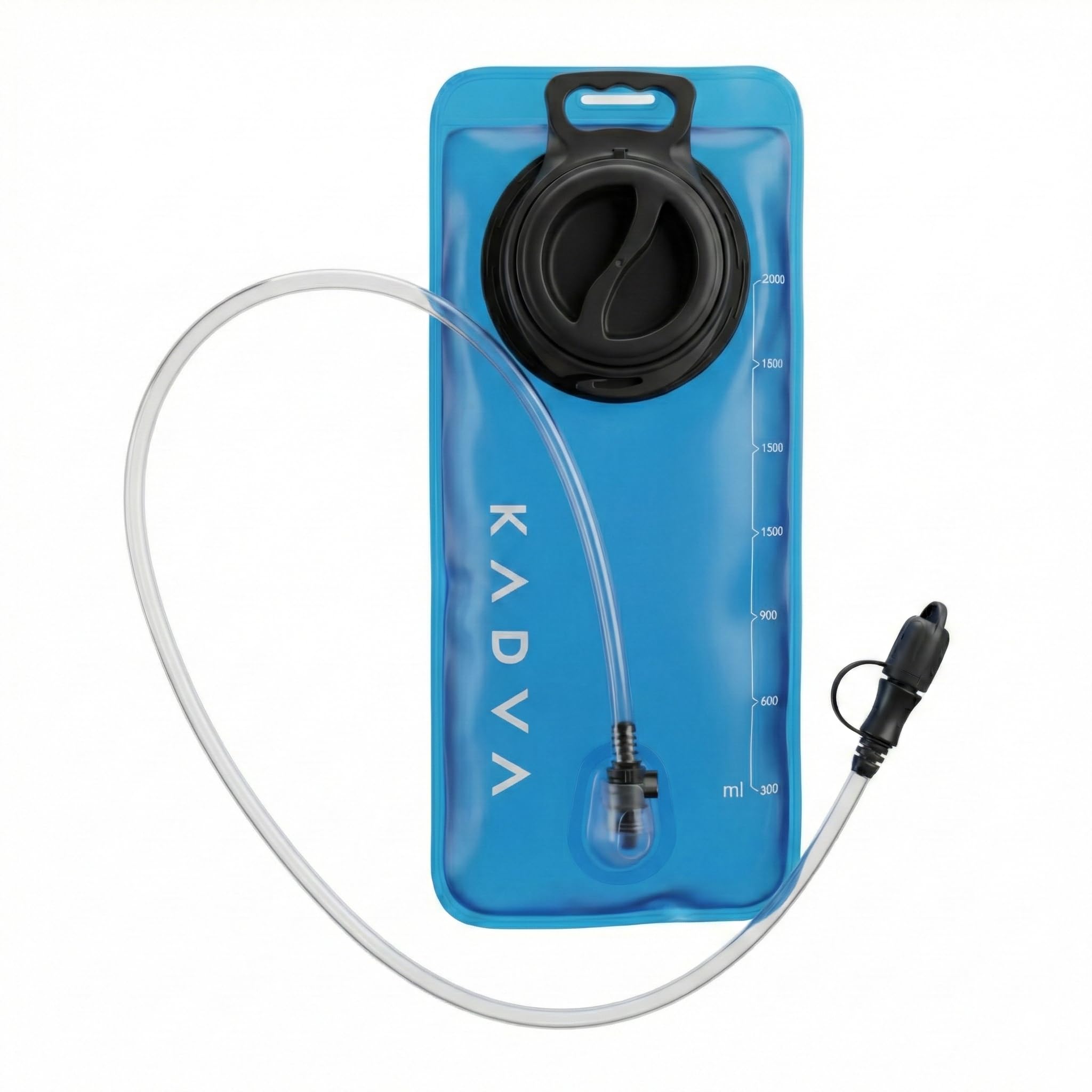 KADVA Bolla per Bere – a Prova di perdite e Facile da Pulire – Termoplastica Senza BPA con Sistema ClickFit – 2 Litri Blu – per Escursioni, Corsa e Ciclismo