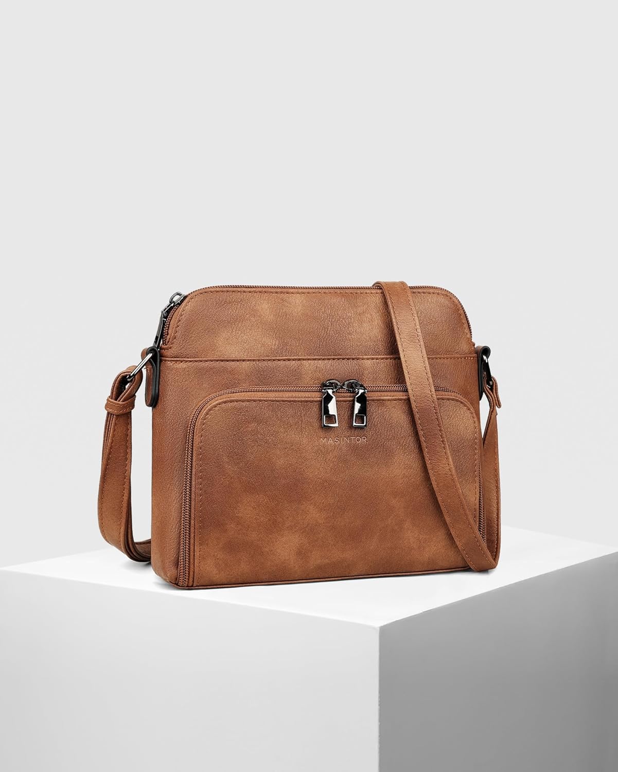 MASINTOR Crossbody Purse Bags for Women, Multi-Pocket Soft Leather Shoulder Purse with Tassel, Lightweight Travel Handbag - Image 3