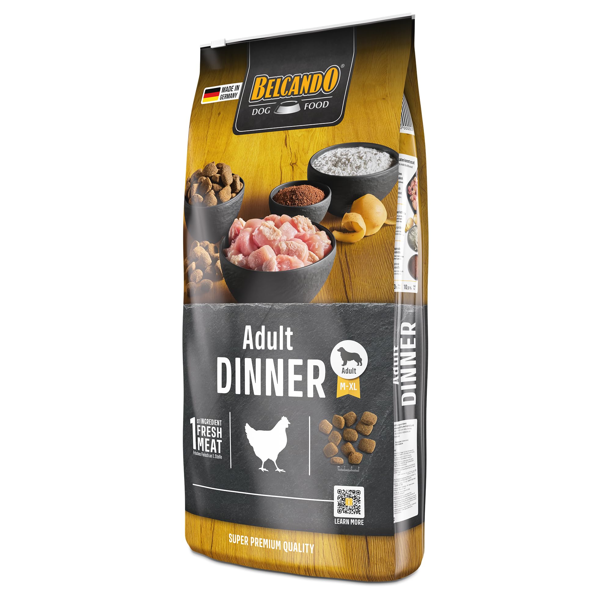 Belcando Adult Dinner [12,5 kg] Alimento para Perros | Alimento seco para Perros | Alimento Completo para Perros Adultos de Todas Las Razas a Partir de 1 año de Edad
