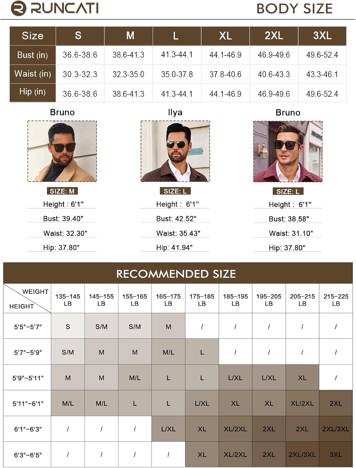 Runcati Mens Wool Blend Casual Trench Coat Notched Collar Lapel Long Jacket Double Breasted Classic Winter Overcoat - Image 6