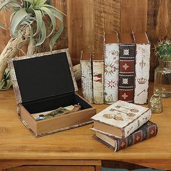 アンティーク書籍・2 Amazon.co.jp: アンティーク風 シークレットボックス Lサイズ