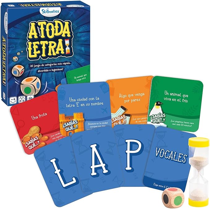 Ludilo - A Toda Letra | Juegos De Mesa Niños 6 Años O Más | Juego Cartas Niños Y Adultos | Juego De Mesa 2 A 5 Jugadores | Regalo Niño 6 Años O Más