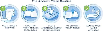 Andrex Washlets Flushable Wipes Aloe Vera Skin Kind 12 Pack