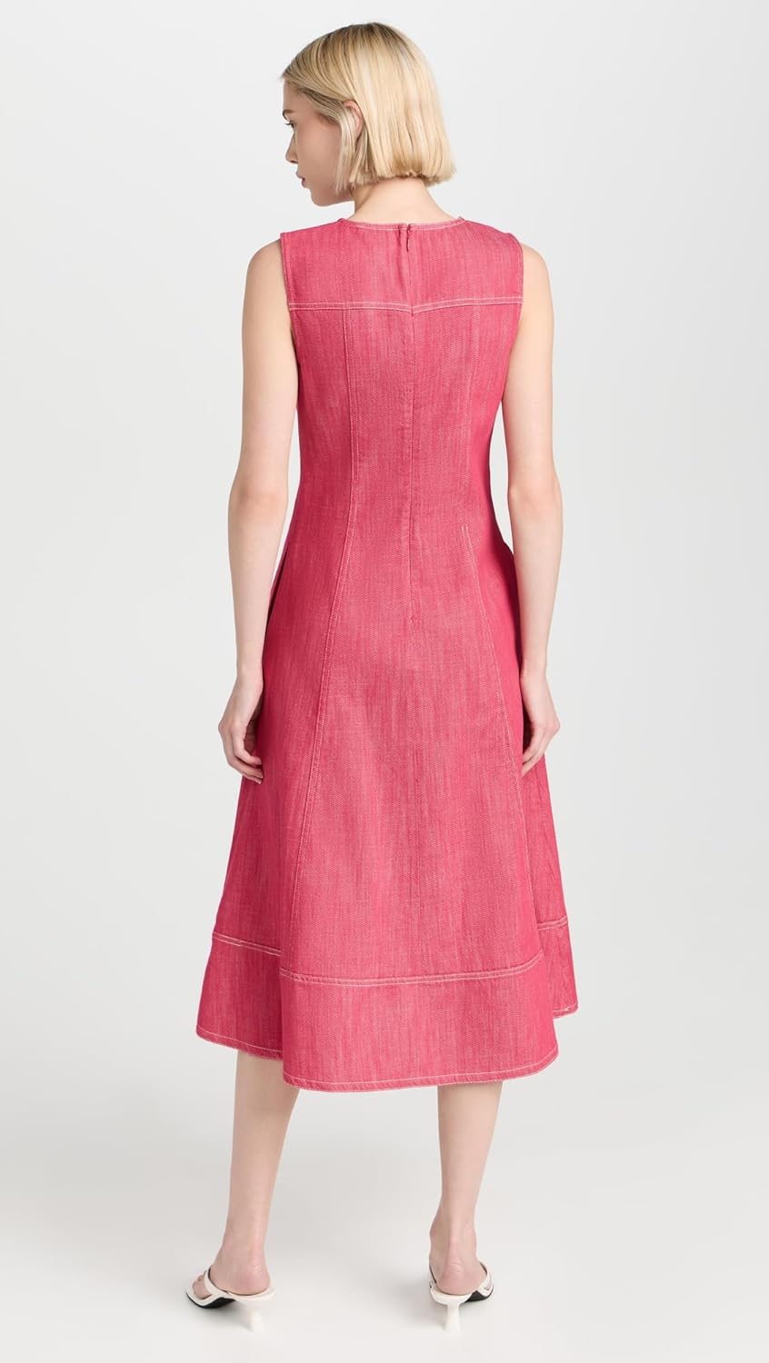 Shoshanna Womens Strawberry Denim Cora Dress - Image 3