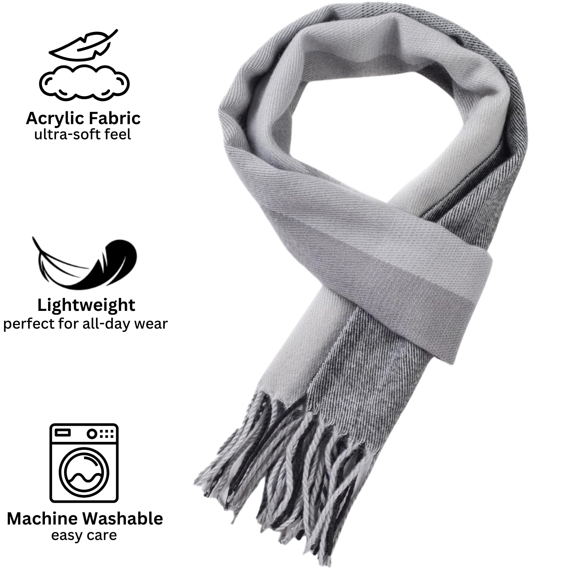 alpine swiss Écharpe à carreaux pour hommes Écharpes d'hiver douces unisexe