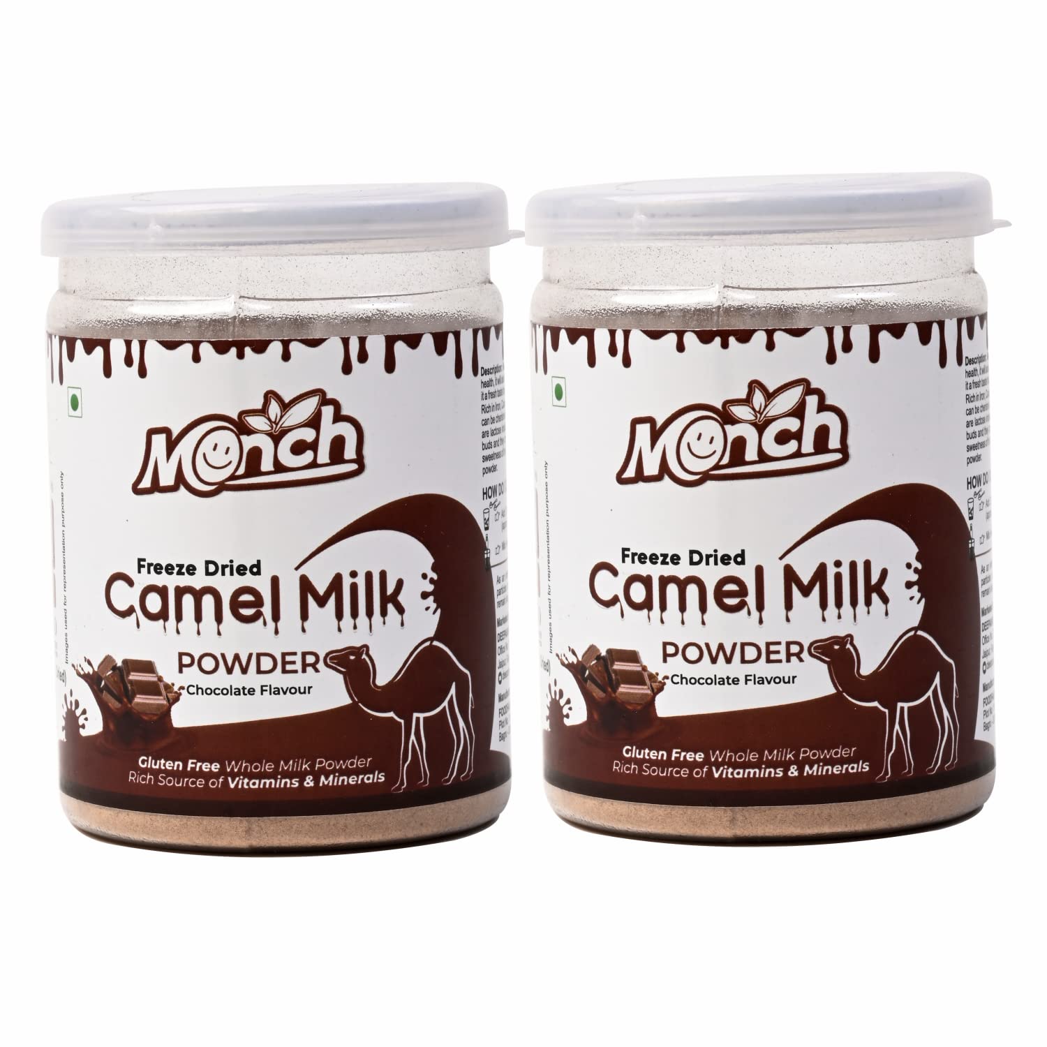 Monch Camel Milk Powder - Camel Milk Powder Helps In Height - Freeze Dried, Chocolate Flavoured (50g, Pack of 2)