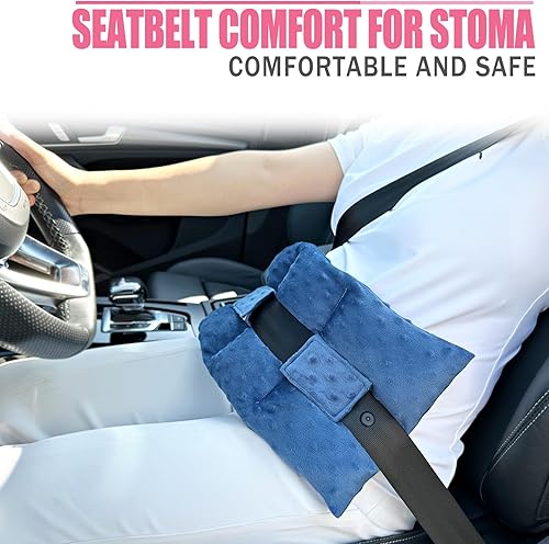 Miniatura 4 de Almohada para cinturón de seguridad de ostomía, protector de conducción de ostomía, protector de ileostomía de urostomía, no aprieta, suministros