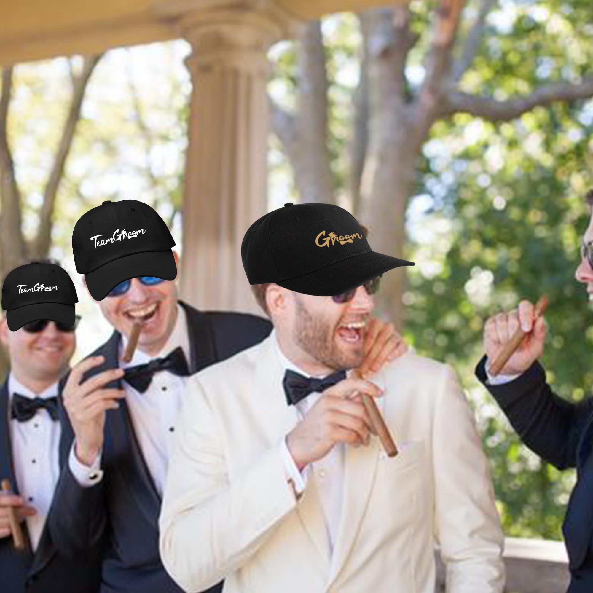 Groomsmen Gifts Cappelli – Set di 7 pezzi bomboniere per addio al celibato per testimoni dello sposo, sposo della squadra, testimone