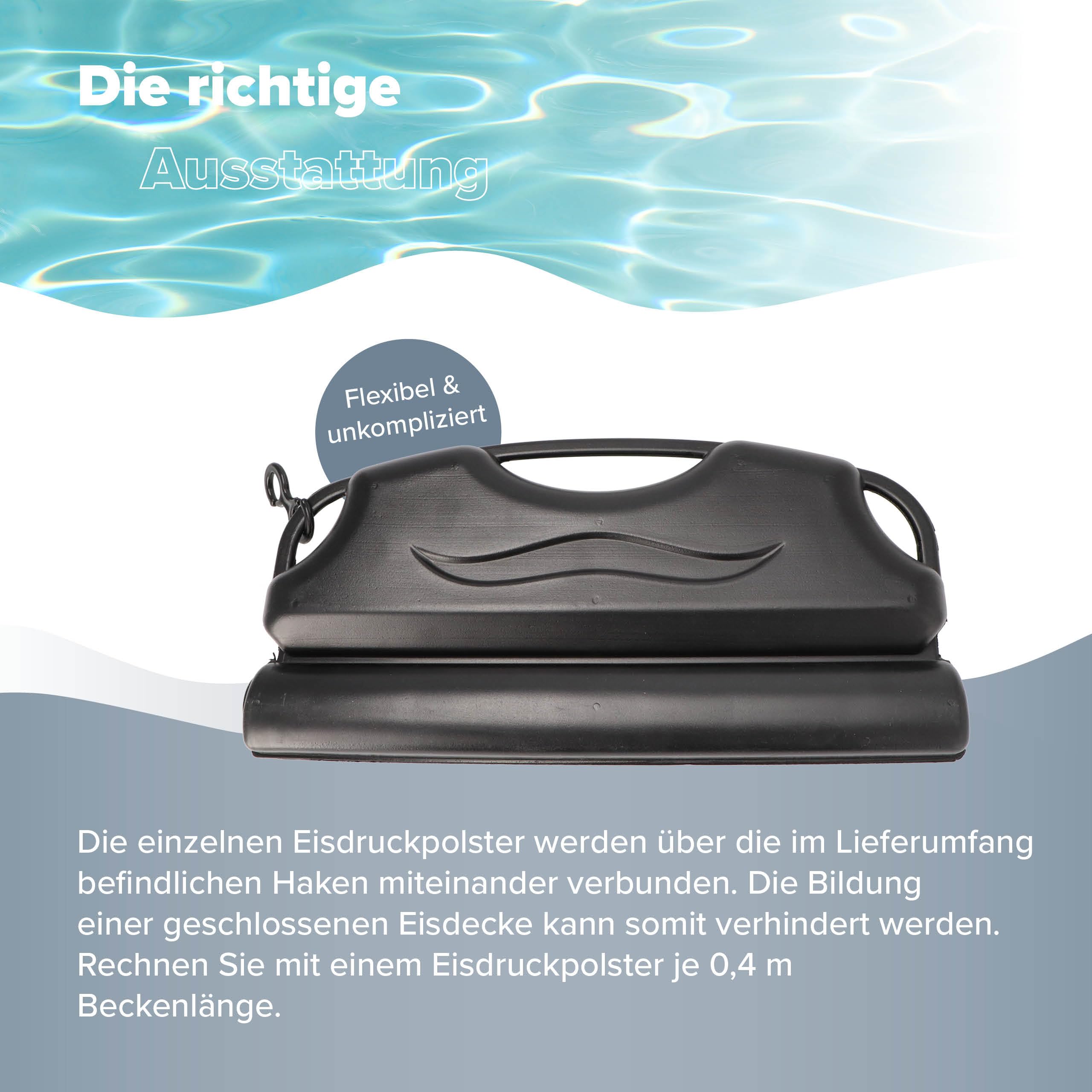 5er Set Eisdruckpolster für Pool – Frostschutz für Schwimmbecken – Robustes PE, mit Quarzsand gefüllt – schützt Beckenwände vor Eisdruck im Winter