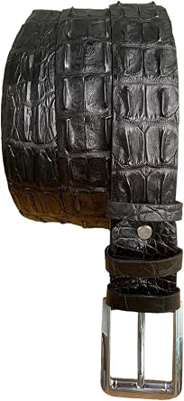 Real Crocodile Belt Genuine Leather Belt Men Luxury Alligator Skin Waist Belts Metal Stainless Steel