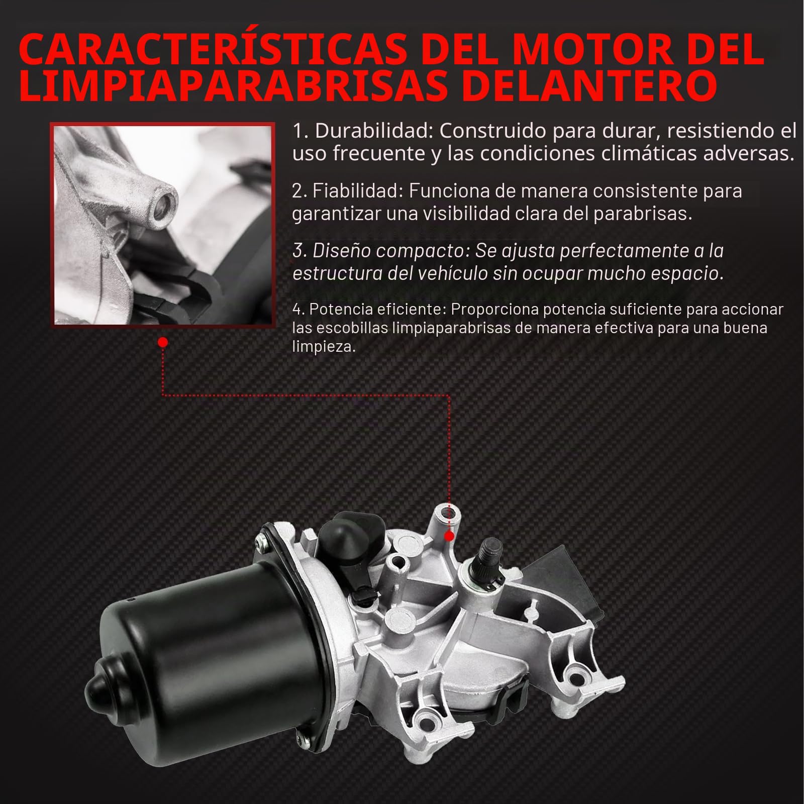 Reemplazo del motor del limpiaparabrisas delantero para Clio III BR0/1 CR0/1 2005-2014 Grandtour 2008 - Van SB_ SR_ 2005 - Accesorios para automóvil Pieza # 7701061590 53567502 8200268931 579738